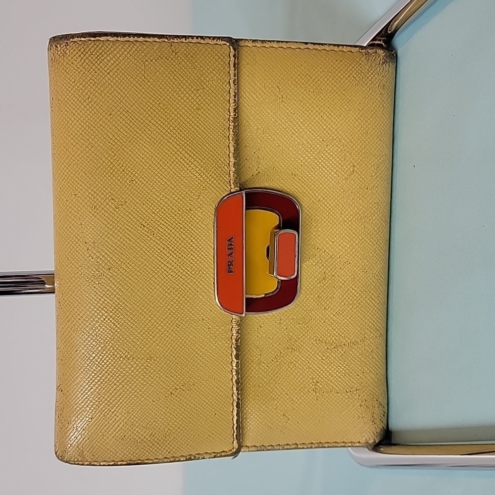 Vintage Prada Mustard Vibrant Colored Wallet